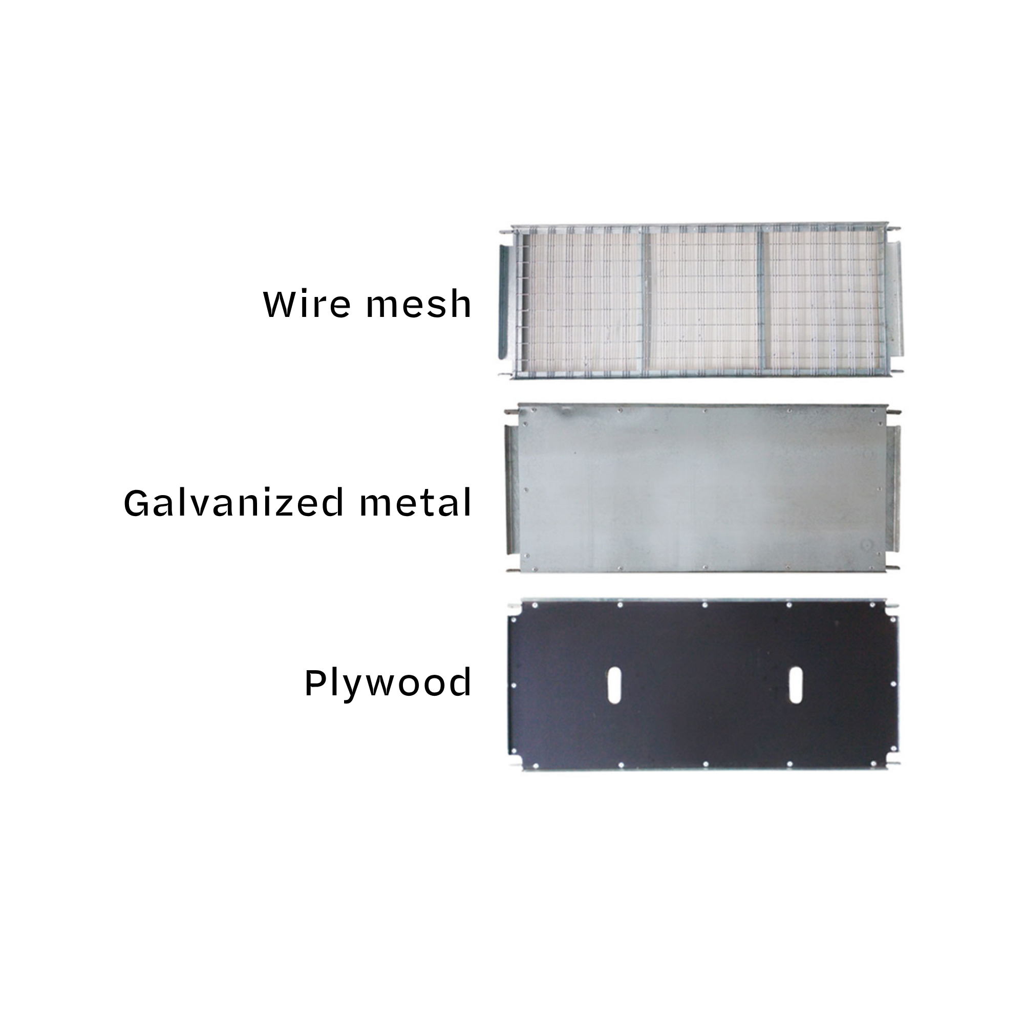 Materials for plant trolleys Shelves 2